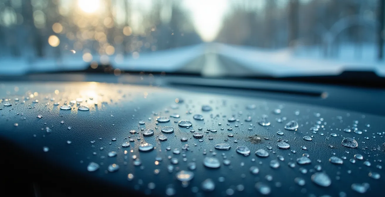 Vue macro d'un GPS montrant la planification d'un trajet hivernal à Montréal