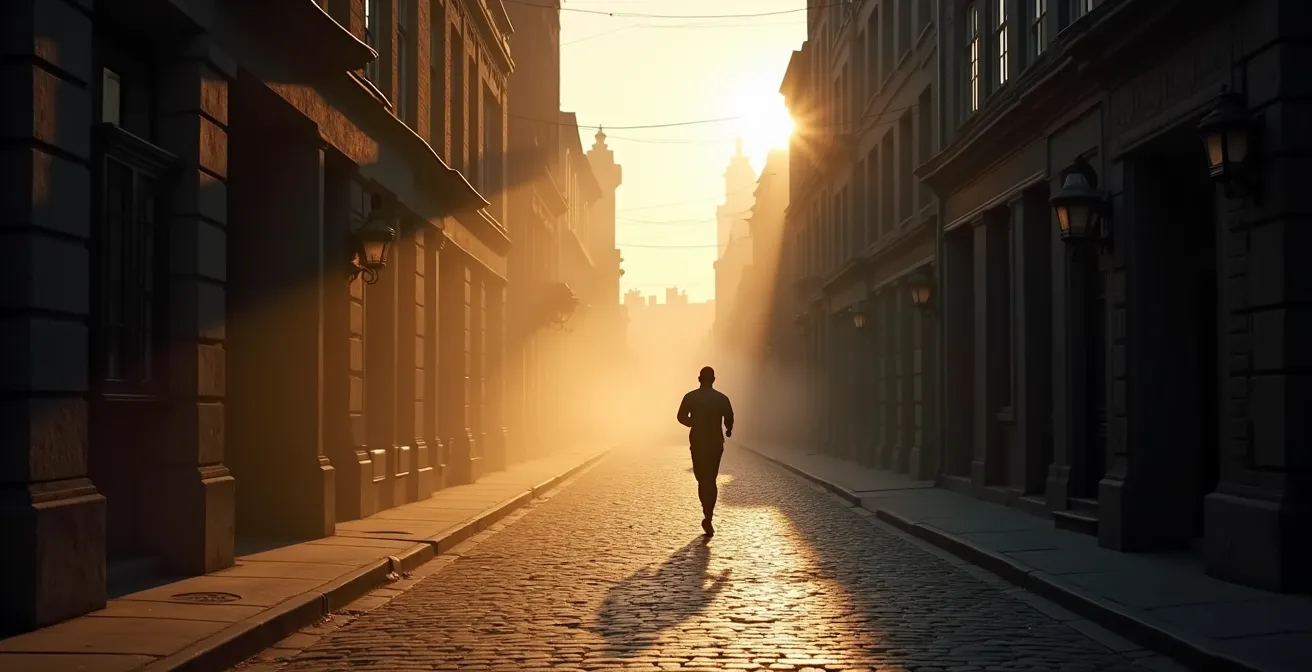 Rue McGill au lever du soleil avec architecture historique du Vieux-Montréal sans touristes